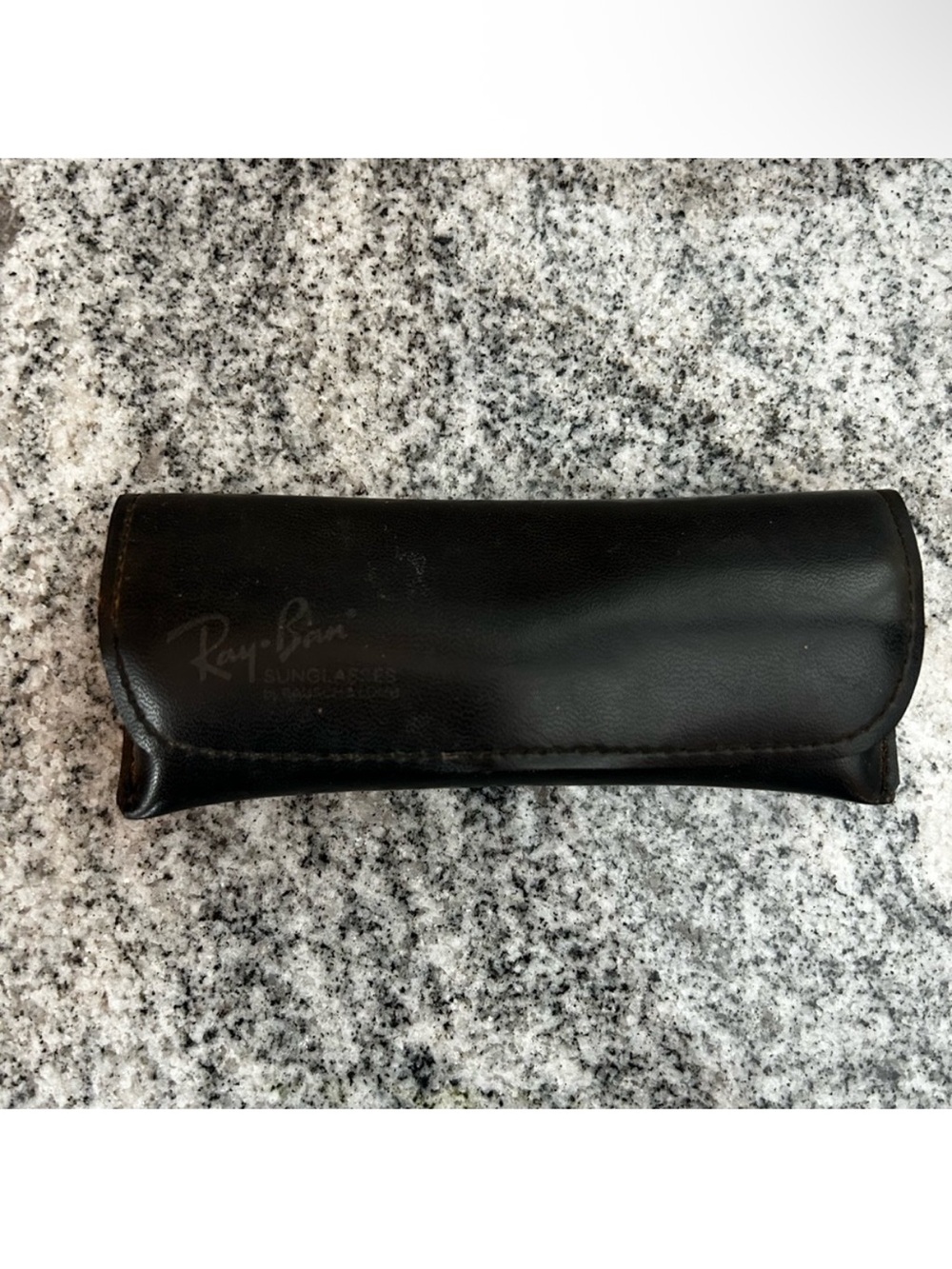 Ray-Ban Black leather vintage Eyewear Case glasses case glasscase